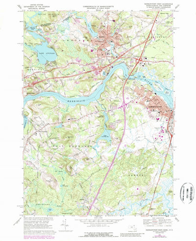 United States Geological Survey Newburyport West, MA-NH (1968, 24000-Scale) digital map
