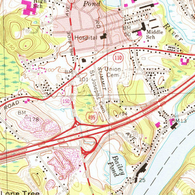 United States Geological Survey Newburyport West, MA-NH (1968, 25000-Scale) digital map