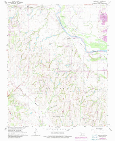 United States Geological Survey Newcastle, OK (1965, 24000-Scale) digital map