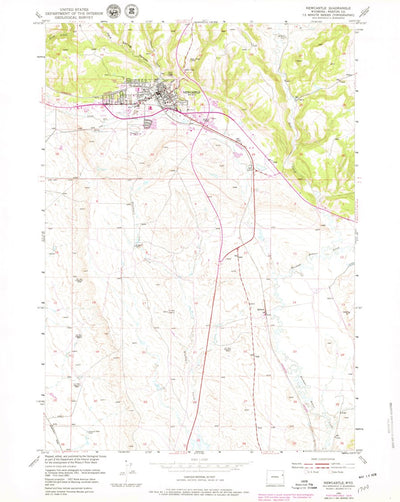 United States Geological Survey Newcastle, WY (1951, 24000-Scale) digital map