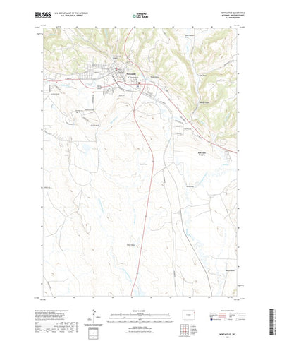 United States Geological Survey Newcastle, WY (2021, 24000-Scale) digital map