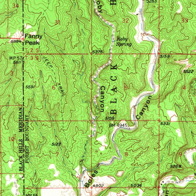 United States Geological Survey Newcastle, WY-SD (1958, 62500-Scale) digital map