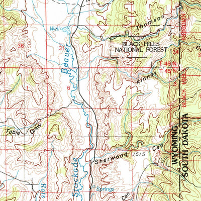 United States Geological Survey Newcastle, WY-SD (1979, 100000-Scale) digital map