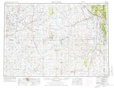 United States Geological Survey Newcastle, WY-SD-NE (1955, 250000-Scale) digital map