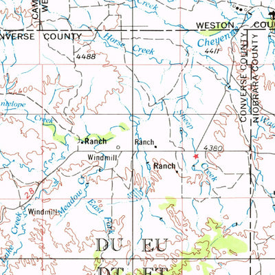 United States Geological Survey Newcastle, WY-SD-NE (1955, 250000-Scale) digital map