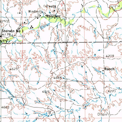 United States Geological Survey Newcastle, WY-SD-NE (1955, 250000-Scale) digital map