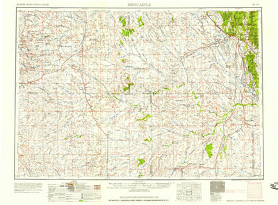 United States Geological Survey Newcastle, WY-SD-NE (1958, 250000-Scale) digital map