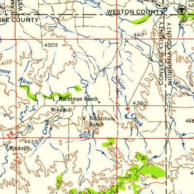 United States Geological Survey Newcastle, WY-SD-NE (1958, 250000-Scale) digital map