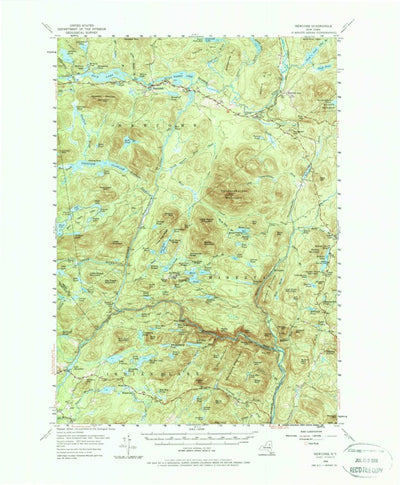 United States Geological Survey Newcomb, NY (1954, 62500-Scale) digital map