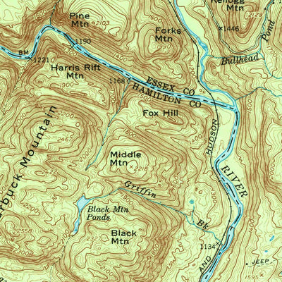 United States Geological Survey Newcomb, NY (1954, 62500-Scale) digital map