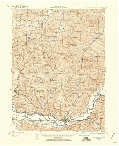 United States Geological Survey Newcomerstown, OH (1911, 62500-Scale) digital map