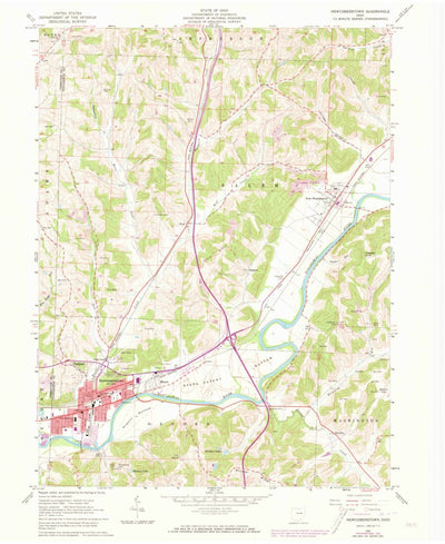 United States Geological Survey Newcomerstown, OH (1961, 24000-Scale) digital map