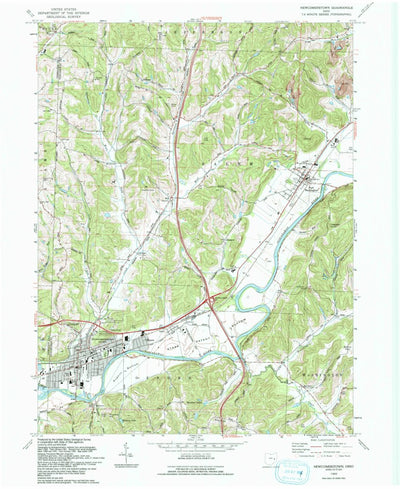 United States Geological Survey Newcomerstown, OH (1993, 24000-Scale) digital map