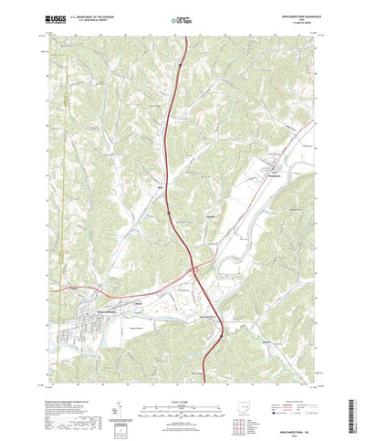 United States Geological Survey Newcomerstown, OH (2023, 24000-Scale) digital map