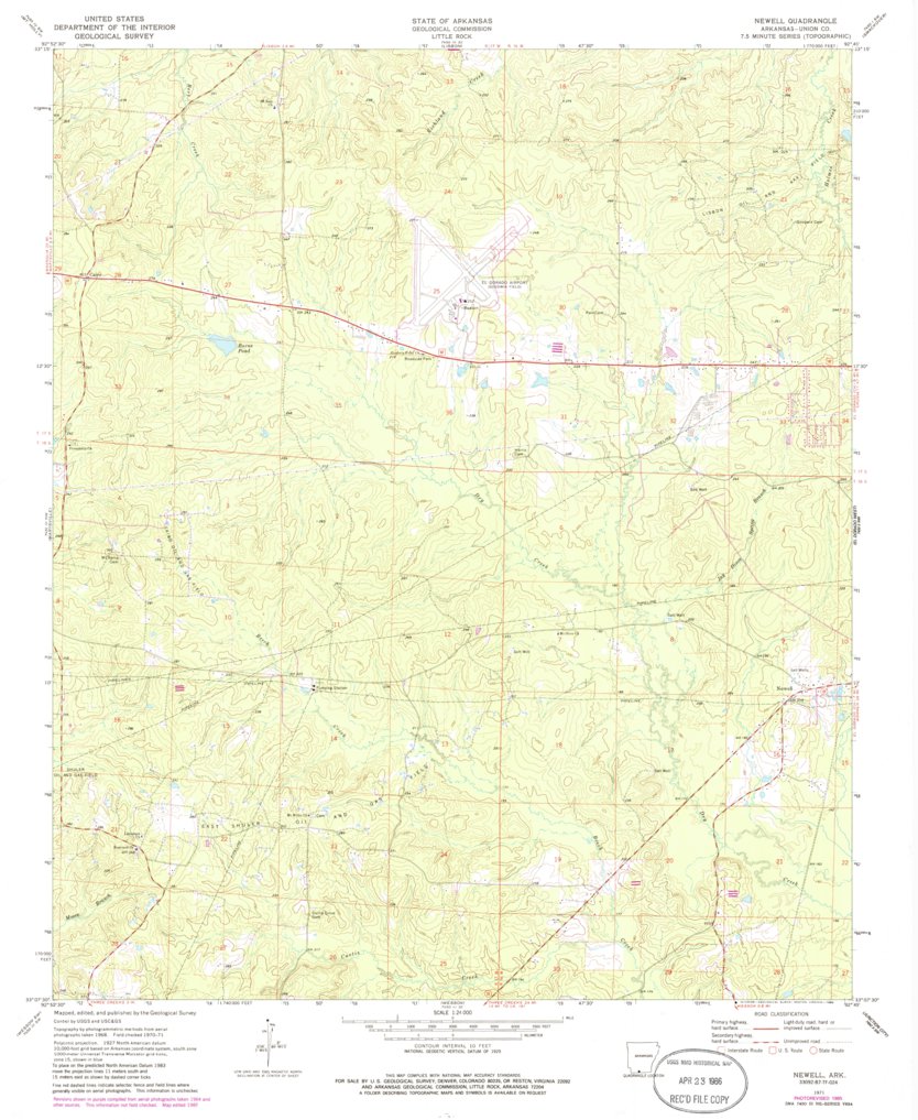 Newell, AR (1971, 24000-Scale) Map by United States Geological Survey ...