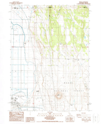 United States Geological Survey Newell, CA-OR (1988, 24000-Scale) digital map