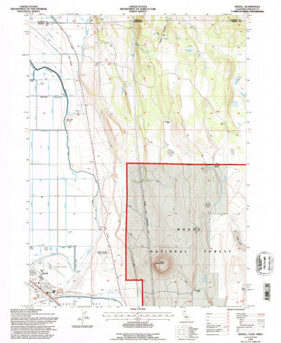 United States Geological Survey Newell, CA-OR (1993, 24000-Scale) digital map