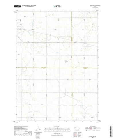 United States Geological Survey Newell East, IA (2022, 24000-Scale) digital map