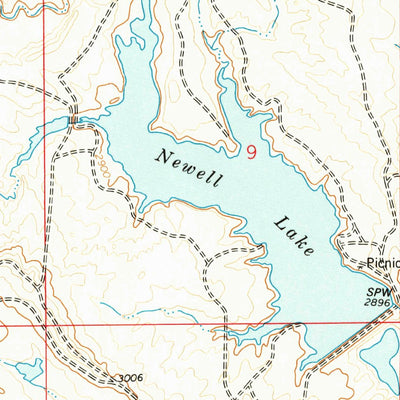 United States Geological Survey Newell Lake, SD (1977, 24000-Scale) digital map