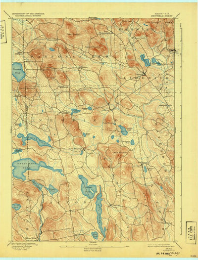 United States Geological Survey Newfield, ME-NH (1893, 62500-Scale) digital map