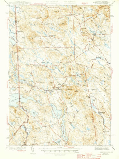 United States Geological Survey Newfield, ME-NH (1944, 62500-Scale) digital map