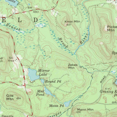 United States Geological Survey Newfield, ME-NH (1958, 62500-Scale) digital map