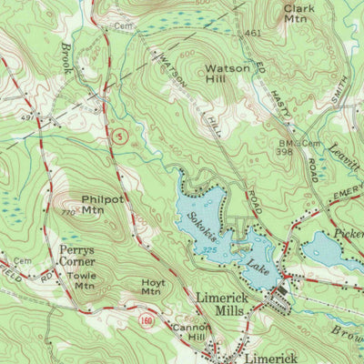 United States Geological Survey Newfield, ME-NH (1958, 62500-Scale) digital map