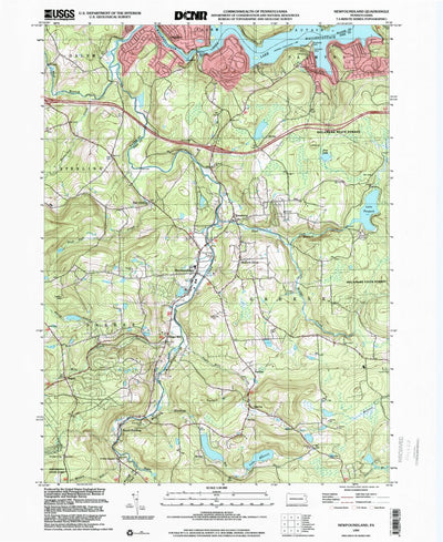 United States Geological Survey Newfoundland, PA (1999, 24000-Scale) digital map