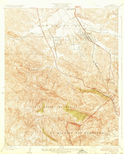 United States Geological Survey Newhall, CA (1933, 24000-Scale) digital map