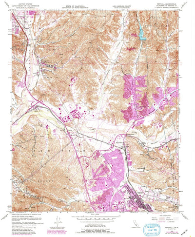 United States Geological Survey Newhall, CA (1952, 24000-Scale) digital map