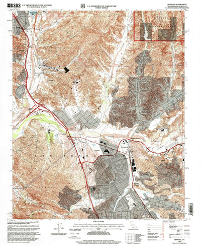 United States Geological Survey Newhall, CA (1995, 24000-Scale) digital map