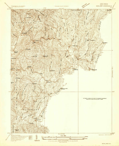 United States Geological Survey Newland, NC (1934, 24000-Scale) digital map