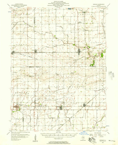 United States Geological Survey Newman, IL (1956, 62500-Scale) digital map