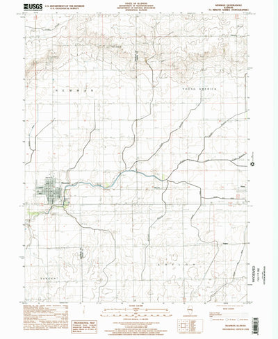 United States Geological Survey Newman, IL (1998, 24000-Scale) digital map
