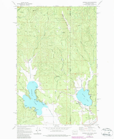 United States Geological Survey Newman Lake, WA-ID (1973, 24000-Scale) digital map