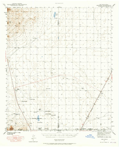United States Geological Survey Newman, NM-TX (1940, 62500-Scale) digital map