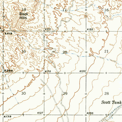 United States Geological Survey Newman, NM-TX (1940, 62500-Scale) digital map