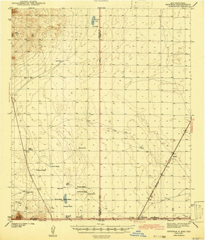 United States Geological Survey Newman, NM-TX (1943, 62500-Scale) digital map