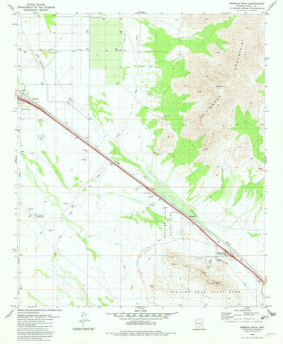 United States Geological Survey Newman Peak, AZ (1981, 24000-Scale) digital map