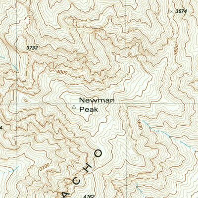 United States Geological Survey Newman Peak, AZ (1981, 24000-Scale) digital map