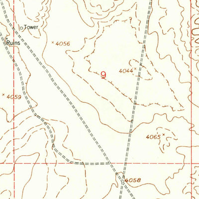 United States Geological Survey Newman SW, NM-TX (1955, 24000-Scale) digital map