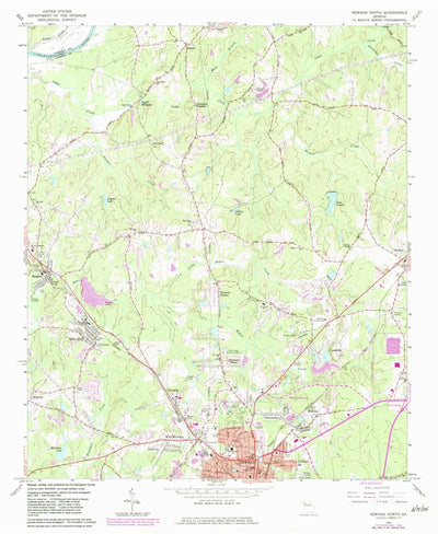 United States Geological Survey Newnan North, GA (1965, 24000-Scale) digital map