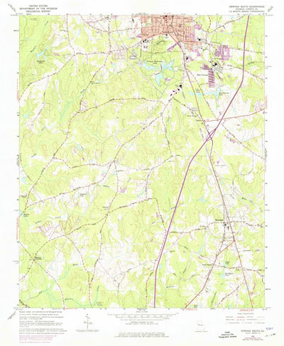 United States Geological Survey Newnan South, GA (1965, 24000-Scale) digital map