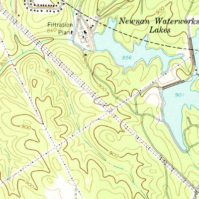 United States Geological Survey Newnan South, GA (1965, 24000-Scale) digital map