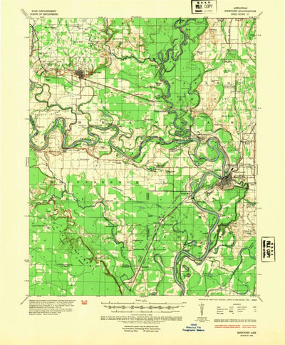 United States Geological Survey Newport, AR (1935, 62500-Scale) digital map