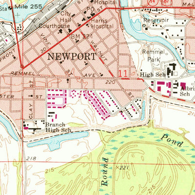 United States Geological Survey Newport, AR (1962, 24000-Scale) digital map