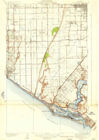 United States Geological Survey Newport Beach, CA (1935, 31680-Scale) digital map