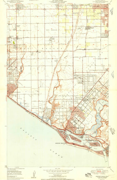 United States Geological Survey Newport Beach, CA (1951, 24000-Scale) digital map