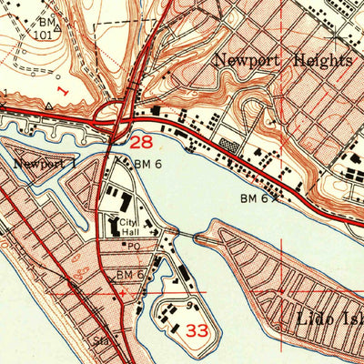 United States Geological Survey Newport Beach, CA (1951, 24000-Scale) digital map