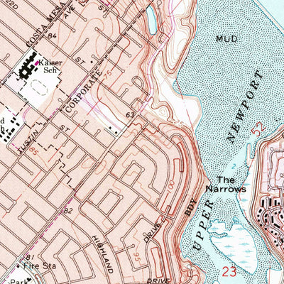 United States Geological Survey Newport Beach, CA (1965, 24000-Scale) digital map